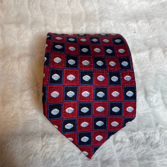 PFIZER Pill Doctor Red Navy Medicine Tie 100% Silk Novelty Hospital Pharm